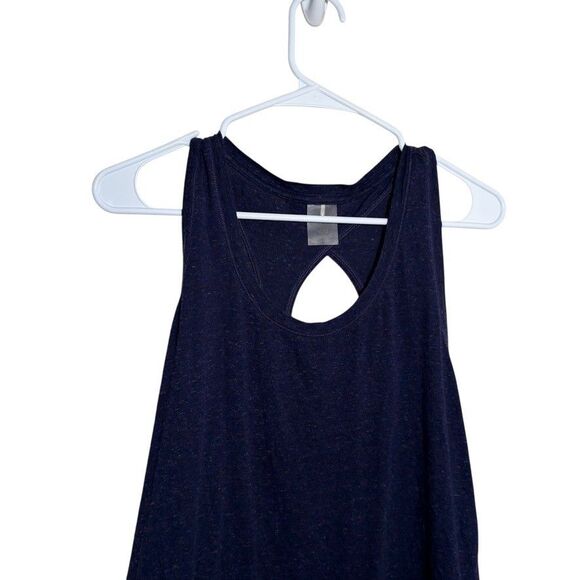 Calia Tank Top Women's Large Blue Flecked Open Back Athletic Sleeveless - Picture 2 of 10